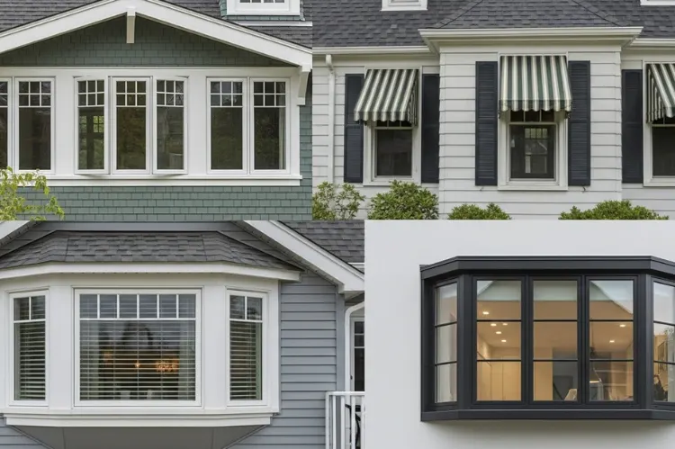 A comparison of different residential window styles.